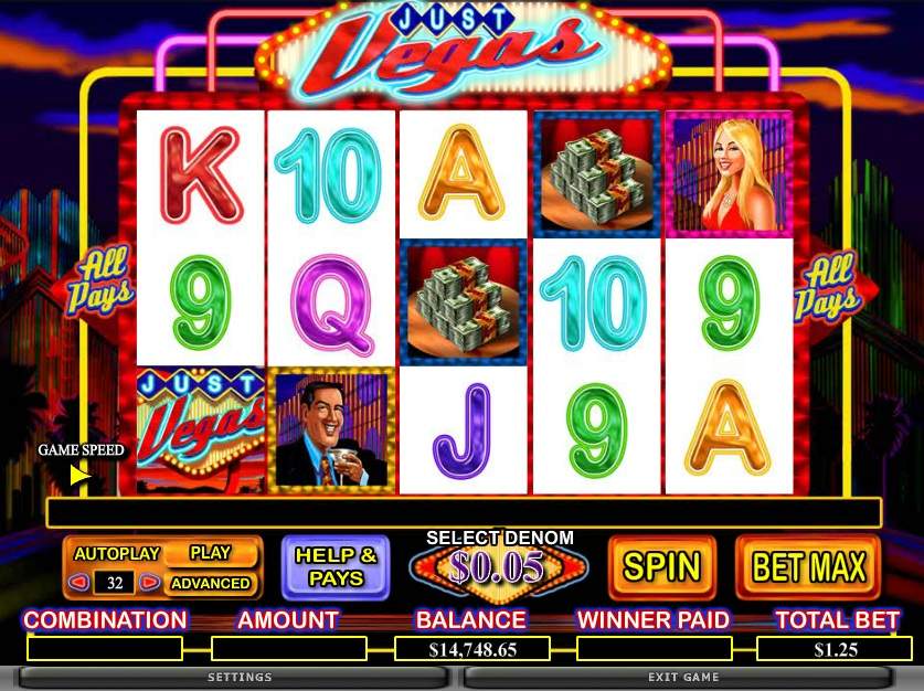 Just Vegas 5-Reel Online Slot from Cryptologic