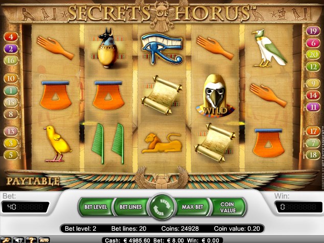 Slot Machine Secrets Of Horus