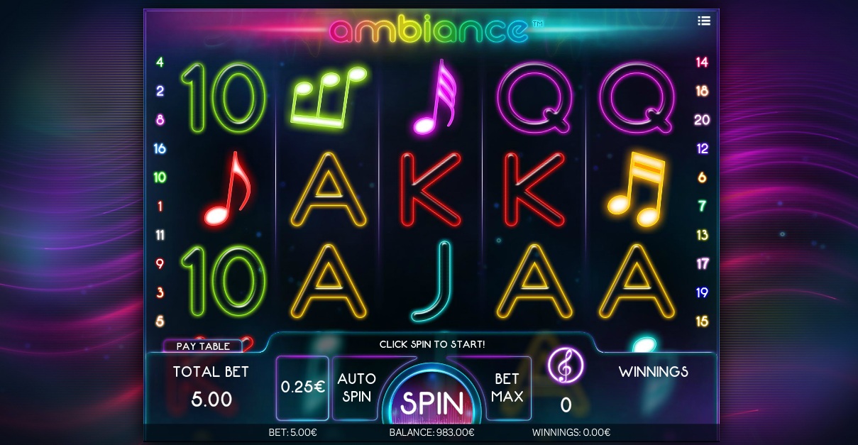 Ï»¿New Ambiance Slot by iSoftBet Wows With Musical Theme