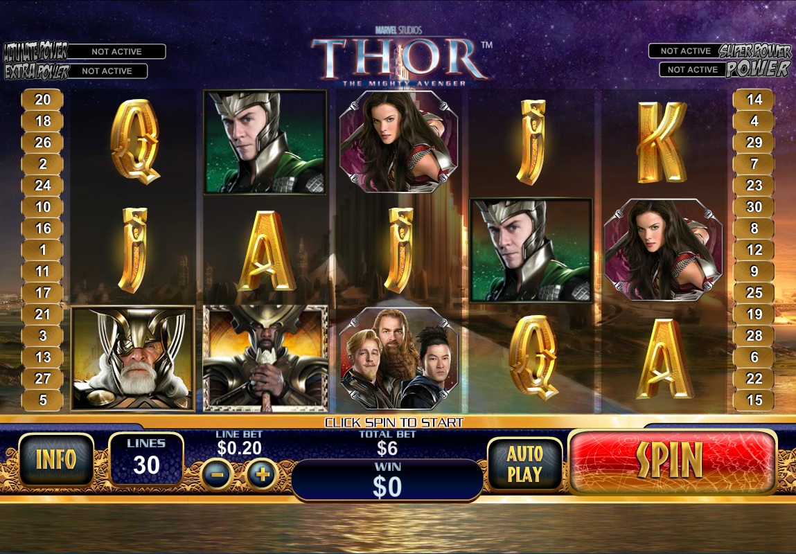 Thor online video comicbook slot by Playtech