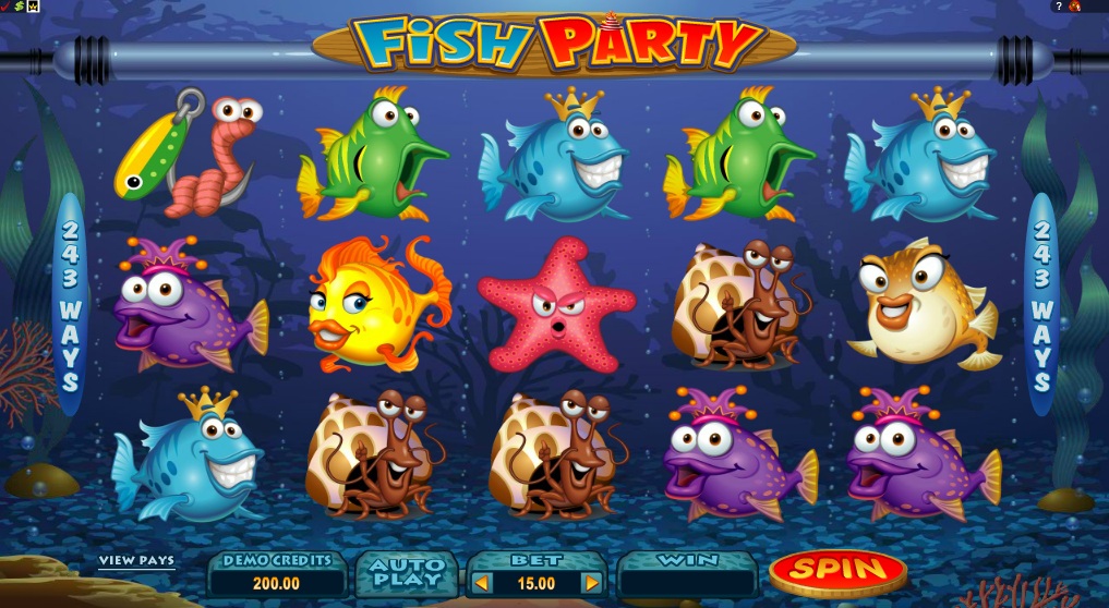 HUGE WIN on Fish Party Slot Machine!!