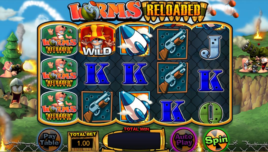 worms reloaded slot main game