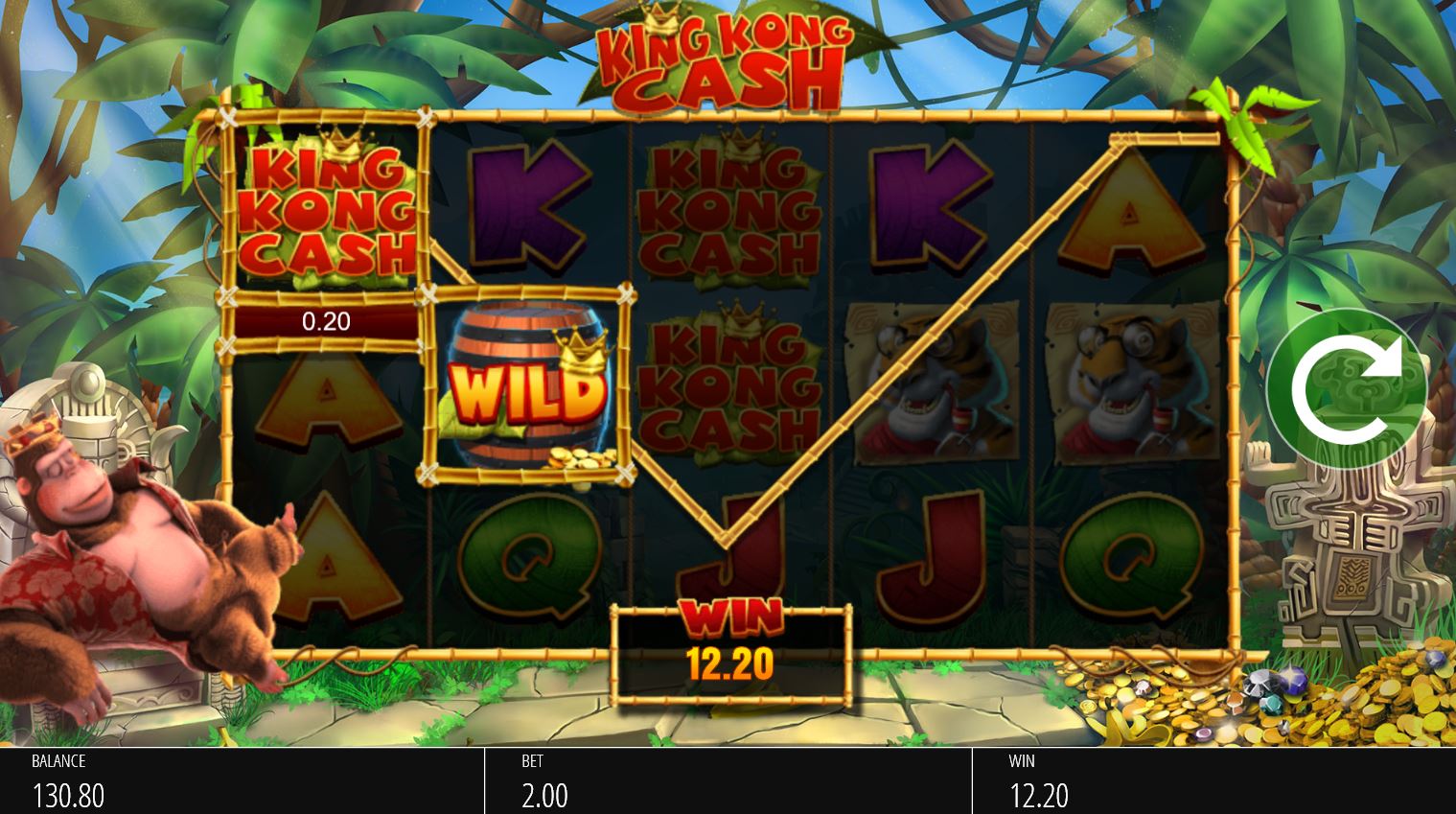 king kong cash slot main game