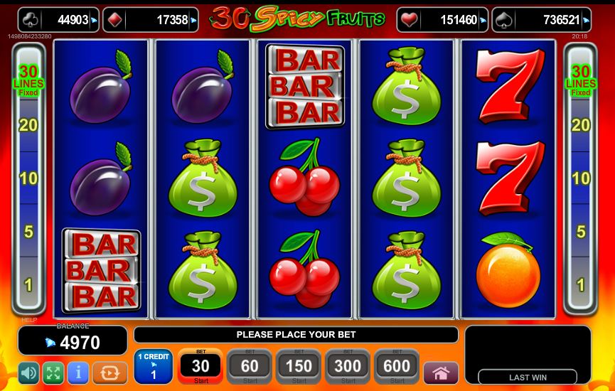 30 spicy fruits slot game