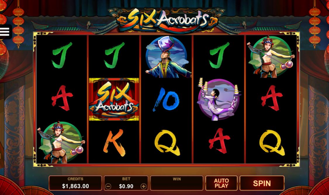 six acrobats slot game