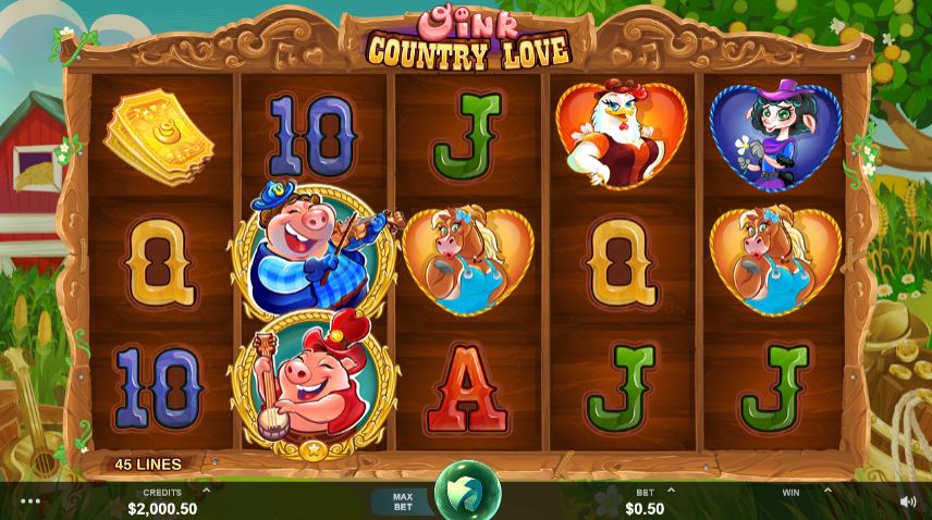 oink country love slot game