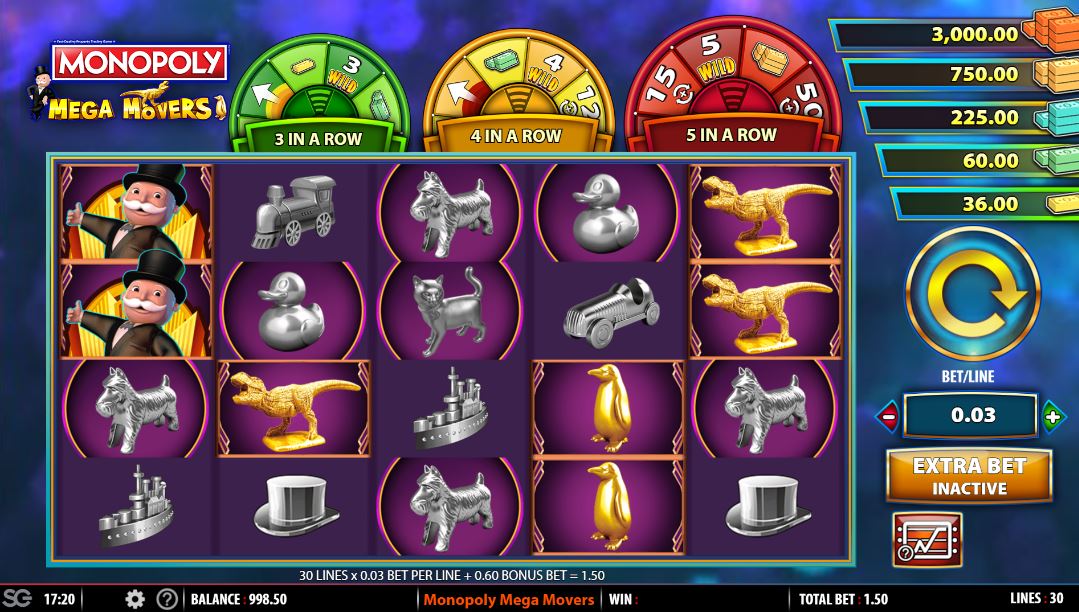 monopoly mega movers slot game