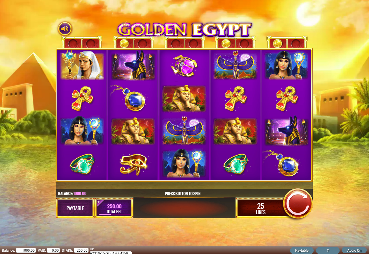 Golden Egypt slot from IGT play online demo game