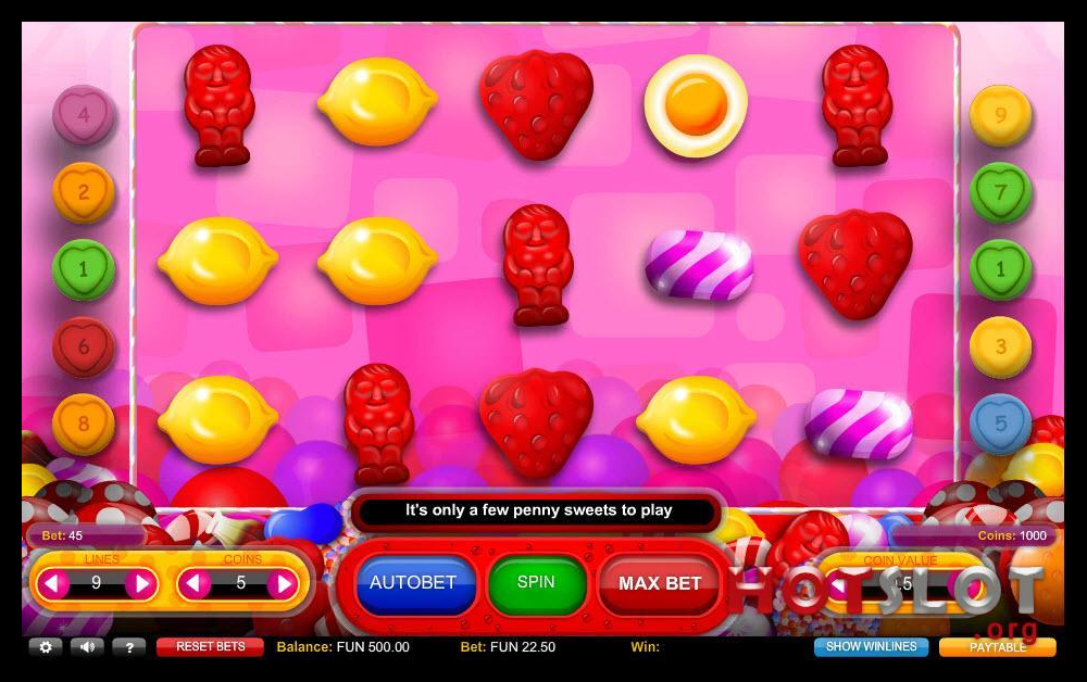 candy cash slot game