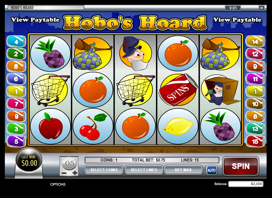 hobo's hoard slot game