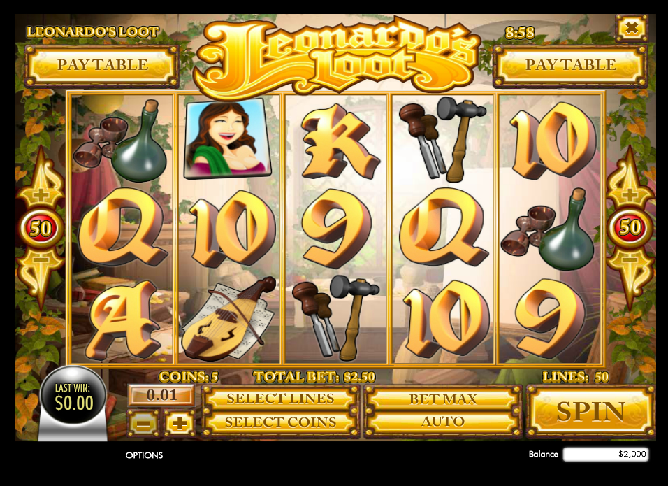 leonardo's loot slot game