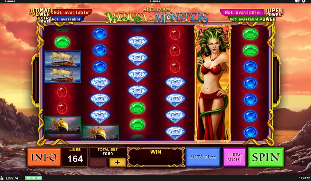 MEGA BIG WIN on Age of the Gods: Medusa u0026 Monsters video slot - £10 stakes