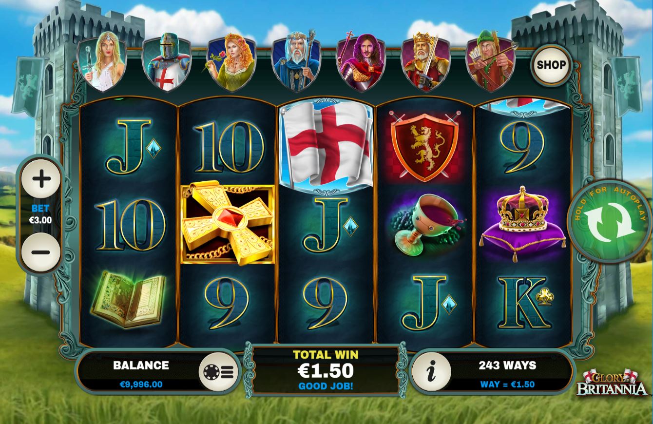 Glory Britannia slot from Playtech online free play