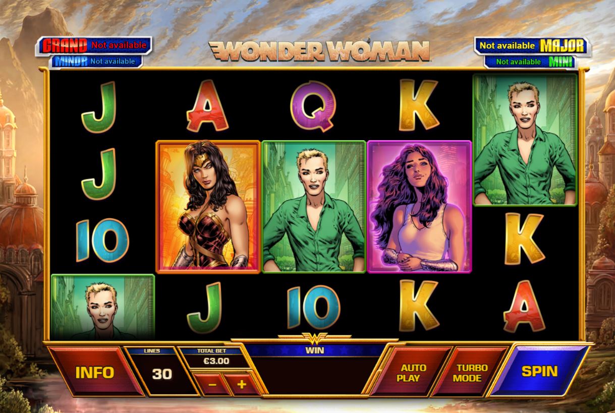 Wonder Woman slot from Playtech is a DC Comics series game