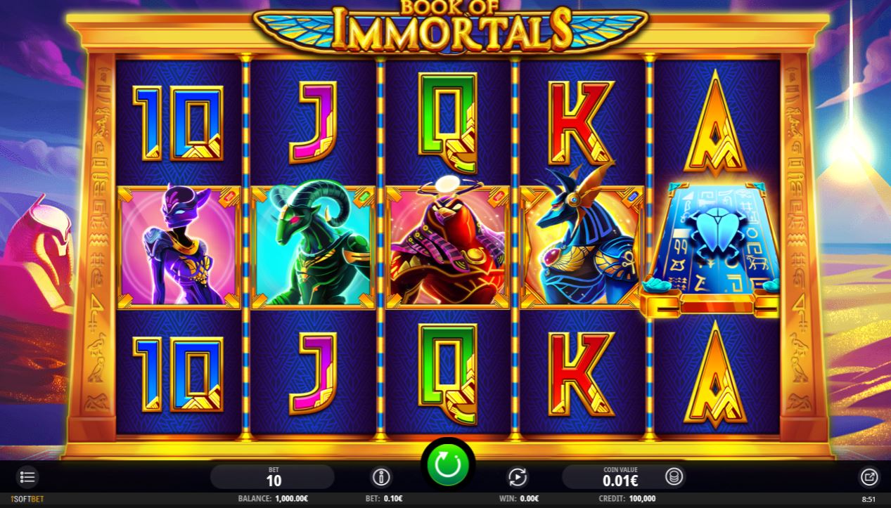 book of immortals slot game