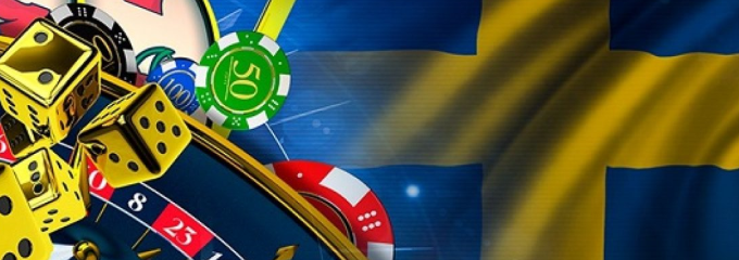sweden flag and casino icons