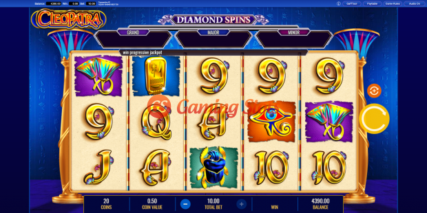 Base Game for Cleopatra Diamond Spins slot from IGT