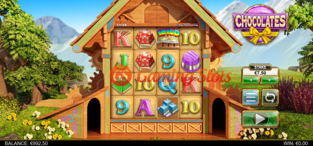 Base Game for Chocolates slot from Big Time Gaming