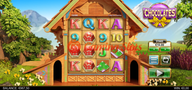Base Game for Chocolates slot from Big Time Gaming
