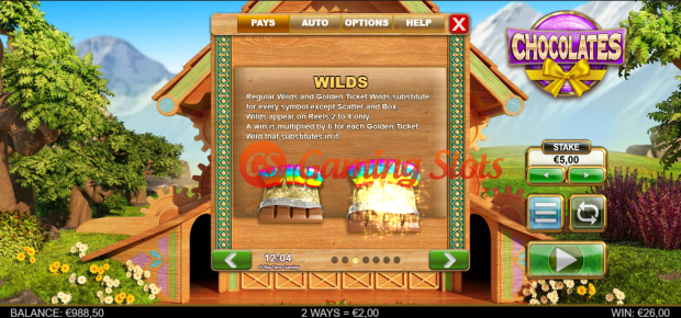 Game Rules for Chocolates slot from Big Time Gaming