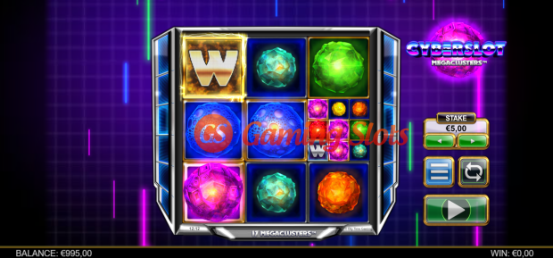 Base Game for Cyberslot Megaclusters slot from Big Time Gaming