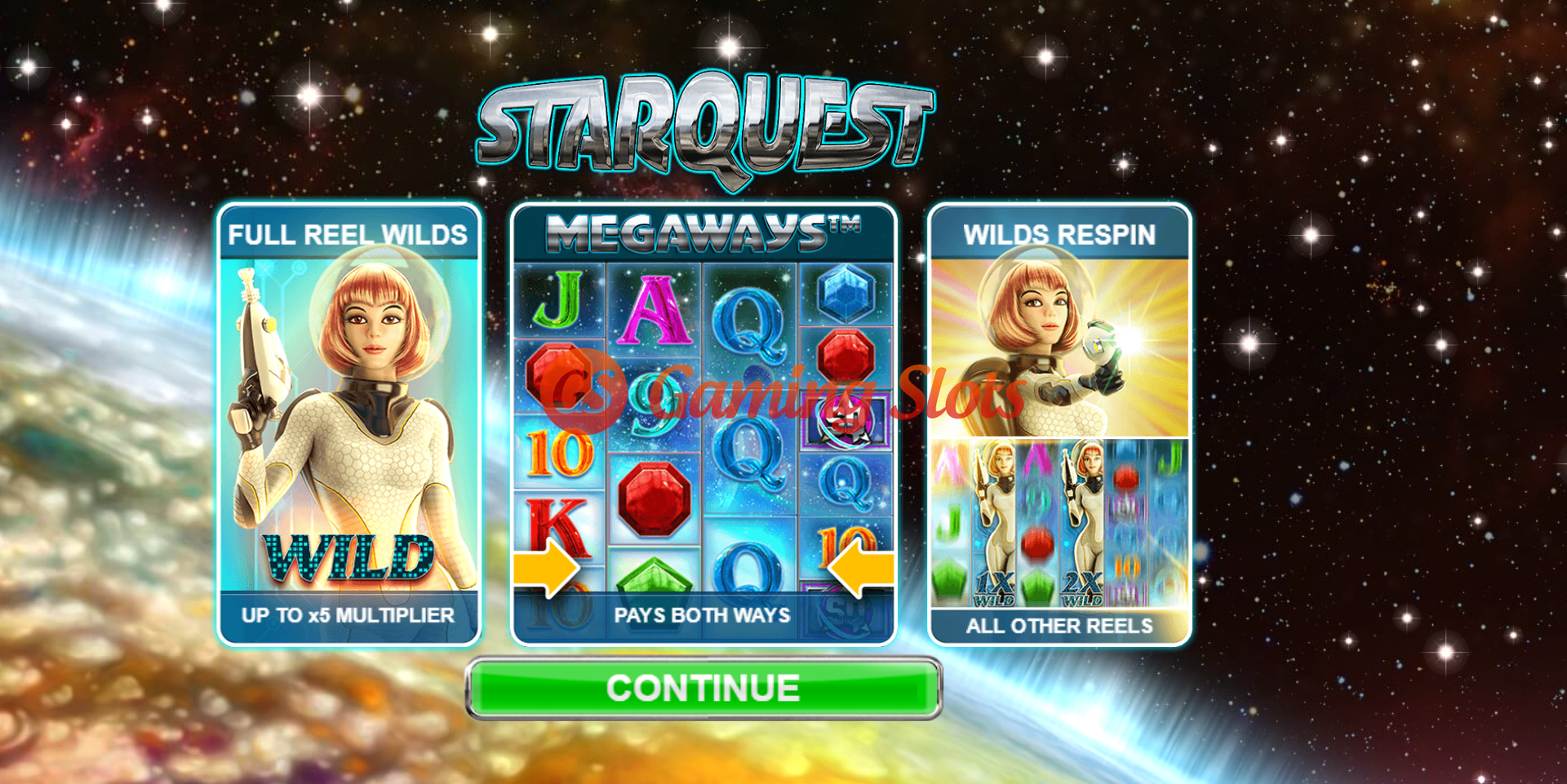Game Intro for Starquest slot from Big Time Gaming