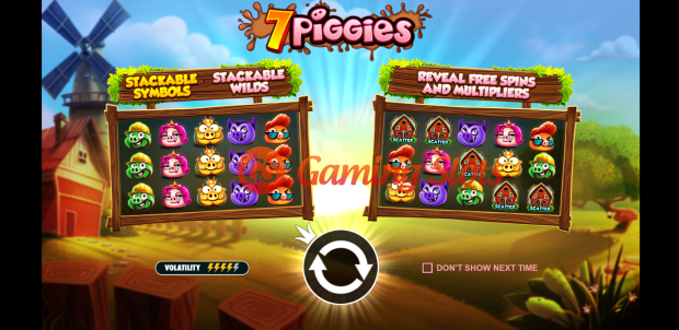 Game Intro for 7 Piggies slot by Pragmatic Play
