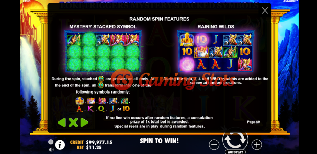 Game Rules for Asgard slot by Pragmatic Play