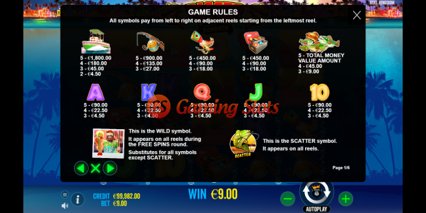 Game Rules for Bigger Bass Bonanza slot from Reel kingdom