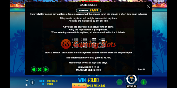 Game Rules for Bigger Bass Bonanza slot from Reel kingdom