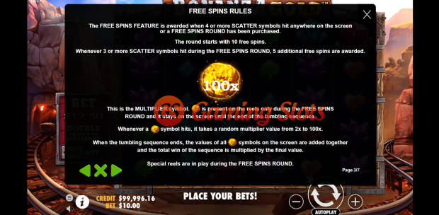 Game Rules for Bonanza Gold slot by Pragmatic Play