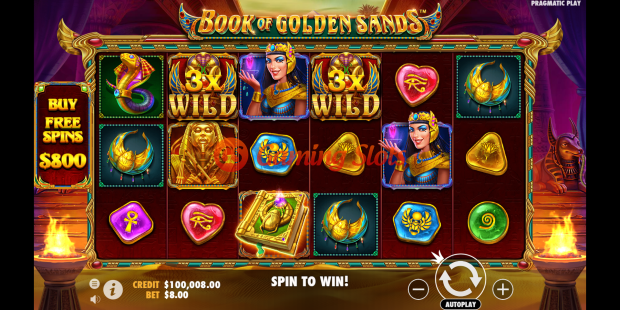 Base Game for Book of Golden Sands slot from Pragmatic Play