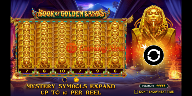 Game Intro for Book of Golden Sands slot from Pragmatic Play