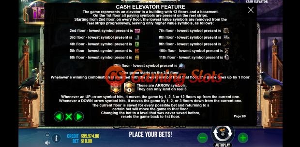 Game Rules for Cash Elevator slot by Pragmatic Play