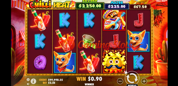 Base Game for Chilli Heat slot by Pragmatic Play