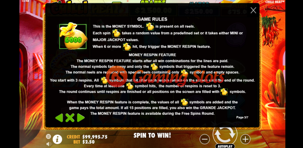 Game Rules for Chilli Heat slot by Pragmatic Play