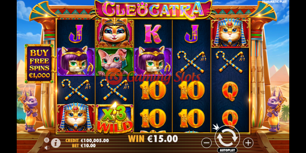 Base Game for Cleocatra slot from Pragmatic Play