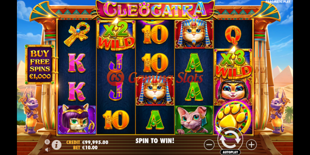 Base Game for Cleocatra slot from Pragmatic Play