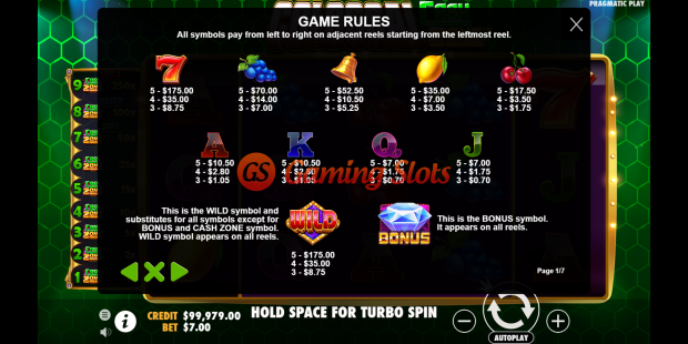Game Rules for Colossal Cash Zone slot from Pragmatic Play