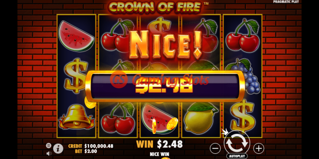 Base Game for Crown of Fire slot from Pragmatic Play