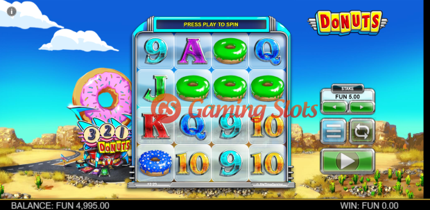 Base Game for Donuts slot from Big Time Gaming