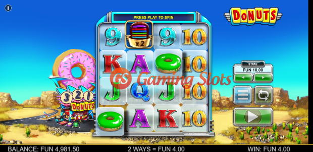 Base Game for Donuts slot from Big Time Gaming