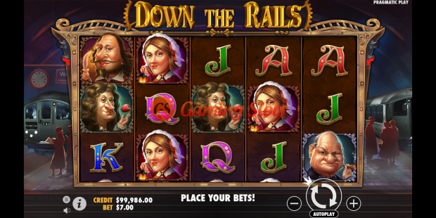 Base Game for Down The Rails slot from Pragmatic Play