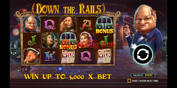 Game Intro for Down The Rails slot from Pragmatic Play