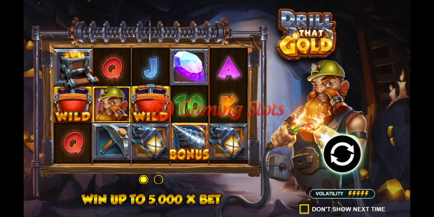 Game Intro for Drill That Gold slot from Pragmatic Play