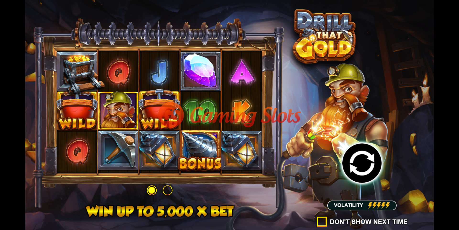 Game Intro for Drill That Gold slot from Pragmatic Play