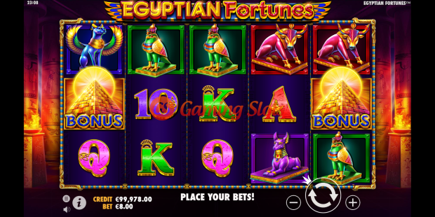 Base Game for Egyptian Fortunes slot from Pragmatic Play