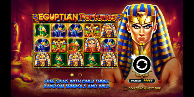 Game Intro for Egyptian Fortunes slot from Pragmatic Play
