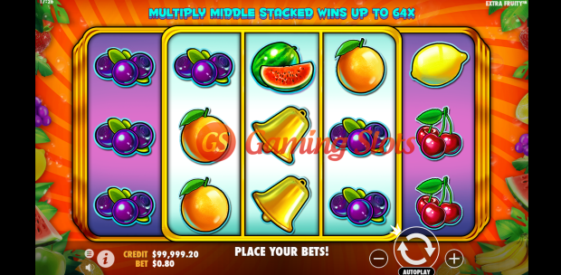 Base Game for Extra Fruity slot by Pragmatic Play