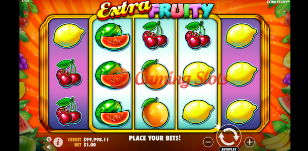 Base Game for Extra Fruity slot by Pragmatic Play